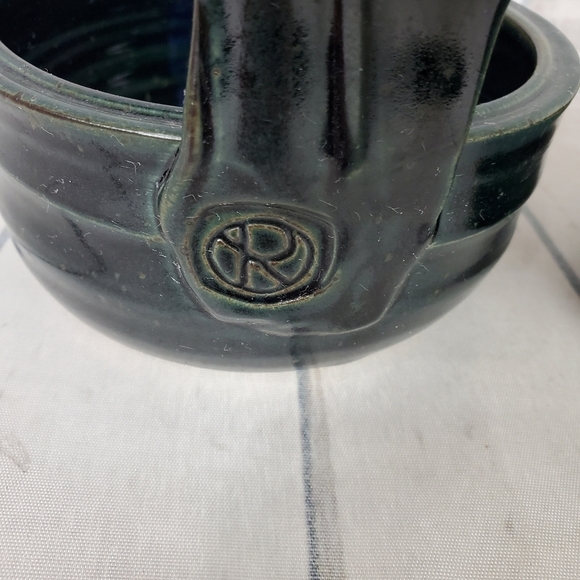 Handcrafted Studio Pottery Handled Soup Bowls Multicolored Glaze Set of 2 - Picture 13 of 16